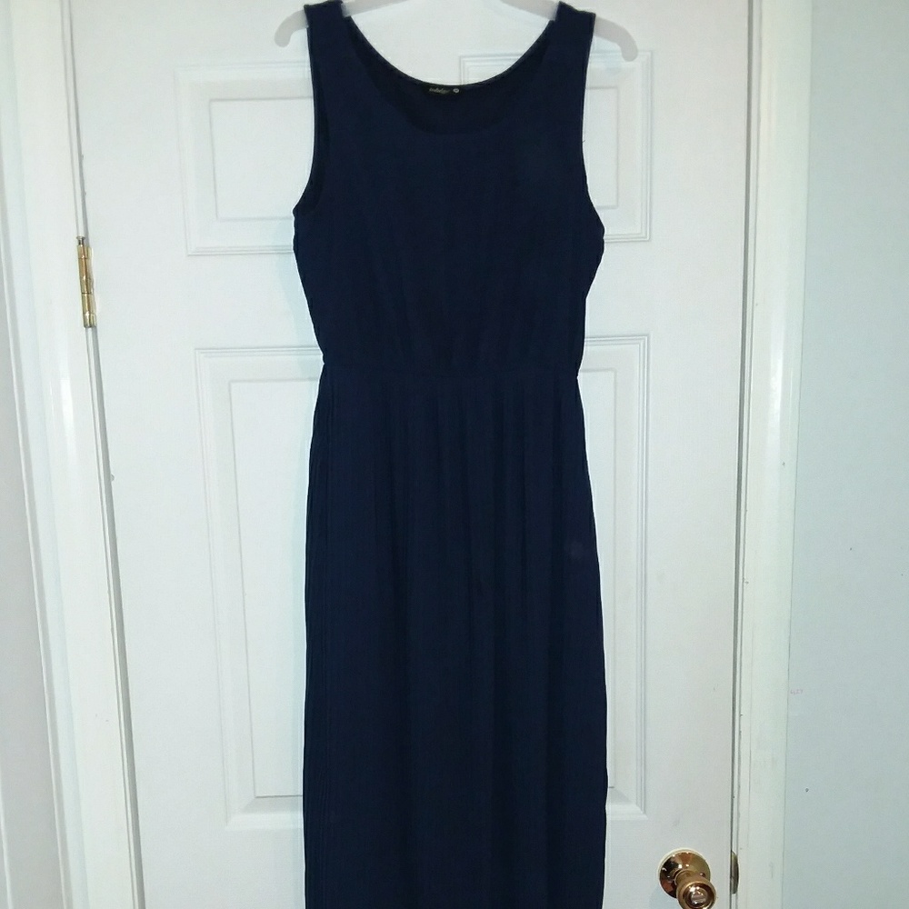Navy Pleated dress